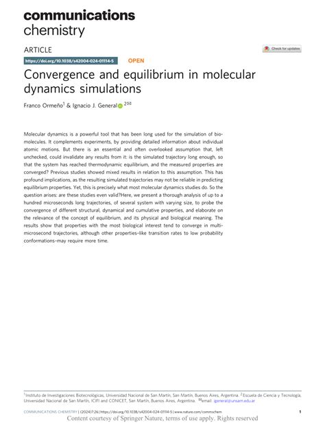 Convergence and equilibrium in molecular dynamics simulations - wintechmobiles.com