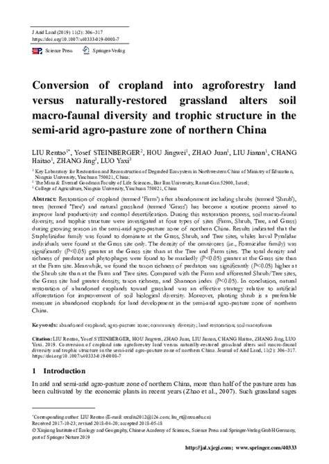 Conversion of cropland into agroforestry land versus ... - Springer - raincitystudios.com