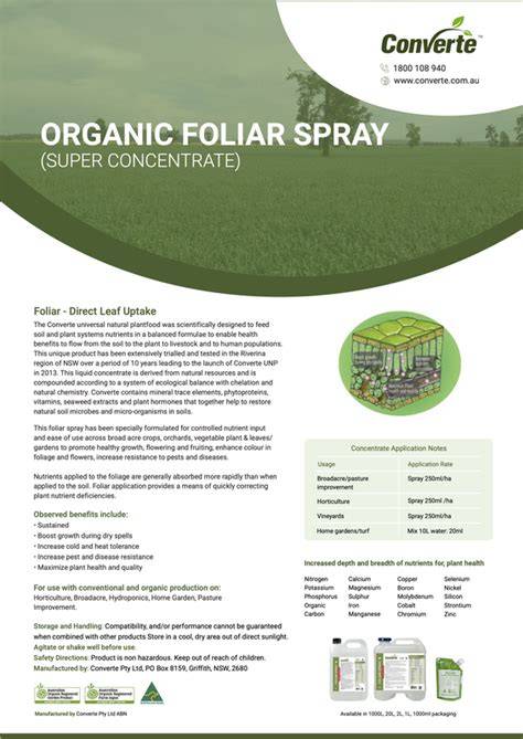 Converte Organic Foliar Spray – waterups - raincitystudios.com