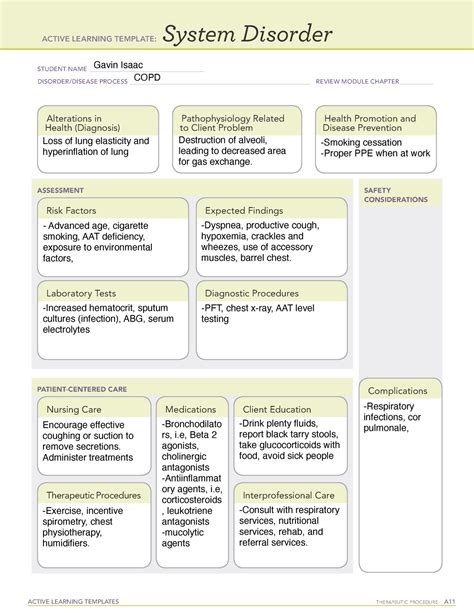 COPD active learning template system disorder ati ACTIVE LEARNING