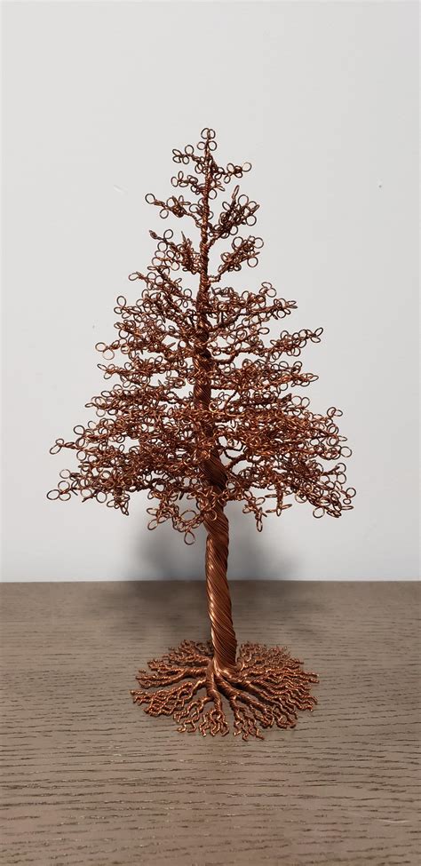 Copper Wire Tree Sculpture - Etsy - muktibox.com