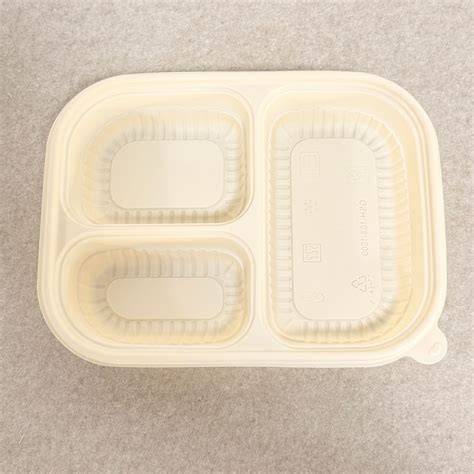 Cornstarch Food Container Tray With Lid 1000ml 3-Compt.| Bioleader ... - raincitystudios.com