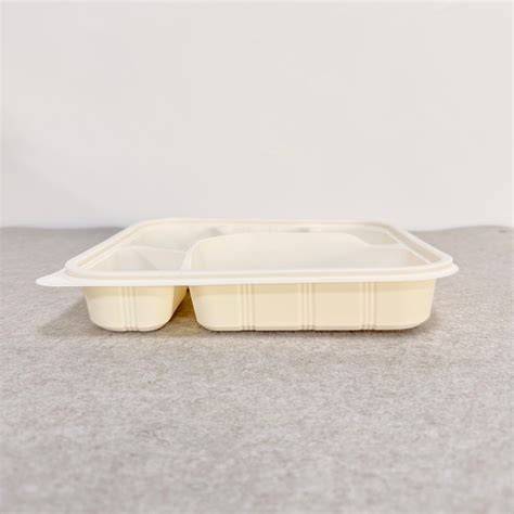 Cornstarch Food Container Tray With Lid 1100ml 5-Compt.| Bioleader ... - raincitystudios.com