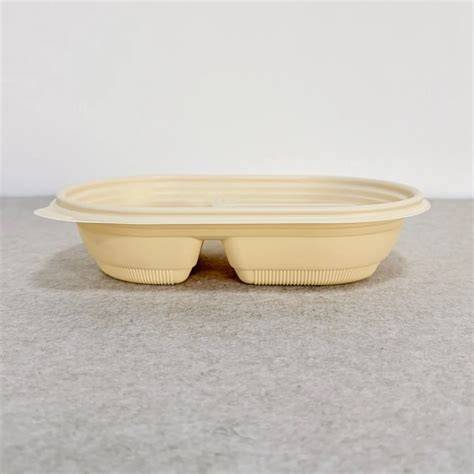 Cornstarch Food Container Tray With Lid 650ml 2-Compt.| Bioleader ... - raincitystudios.com