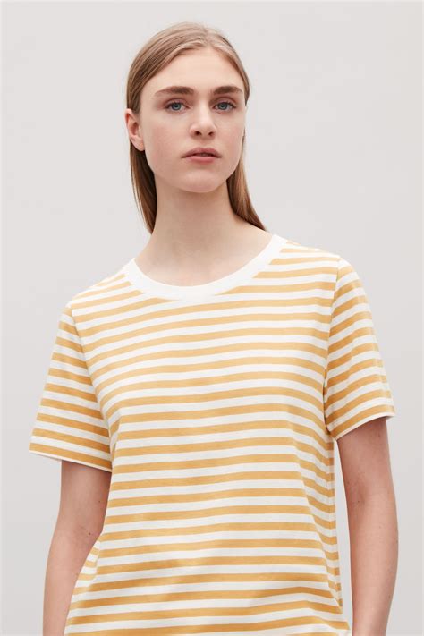 COS Striped Trapeze T Shirt Top Size S eBay