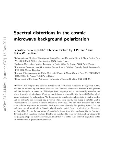 Cosmic microwave background spectral distortions - muktibox.com