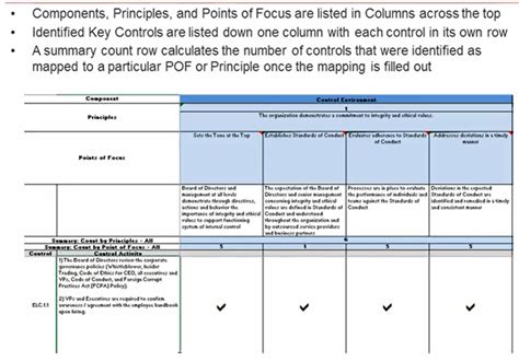 COSO 2013 Mapping Template