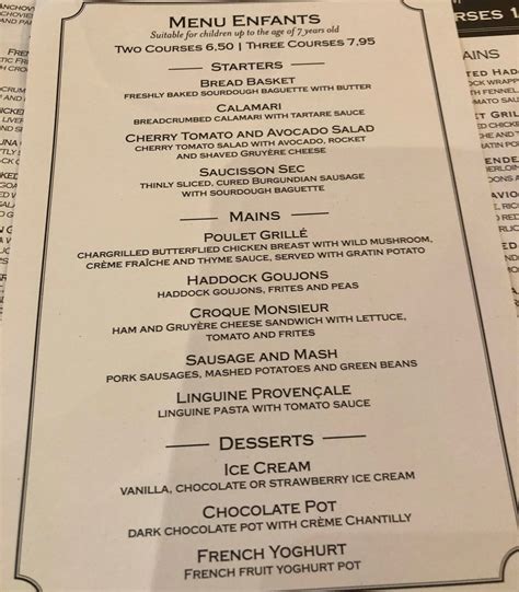 COTE BRASSERIE - CHELTENHAM - Menu, Prices