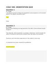 COUC 500 Quiz#1 Flashcards Quizlet