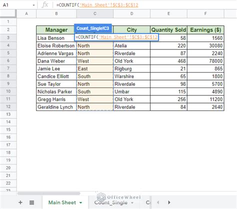COUNTIF From Another Sheet in Google Sheets