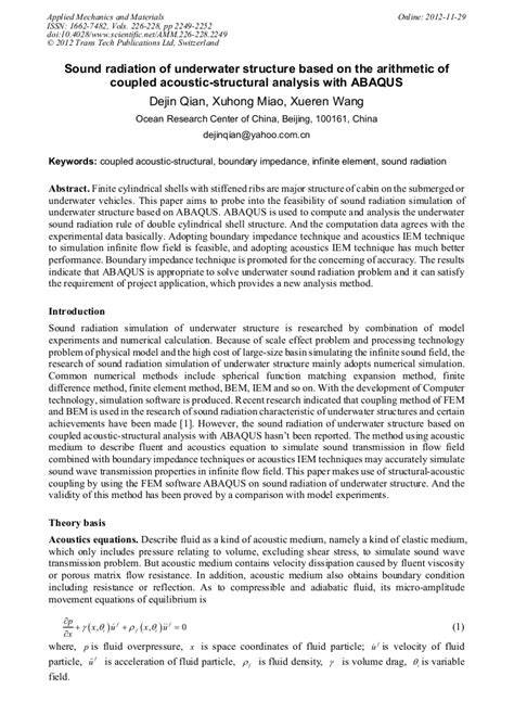 Coupled acoustic-structural analysis of a partially submerged circular ... - raincitystudios.com