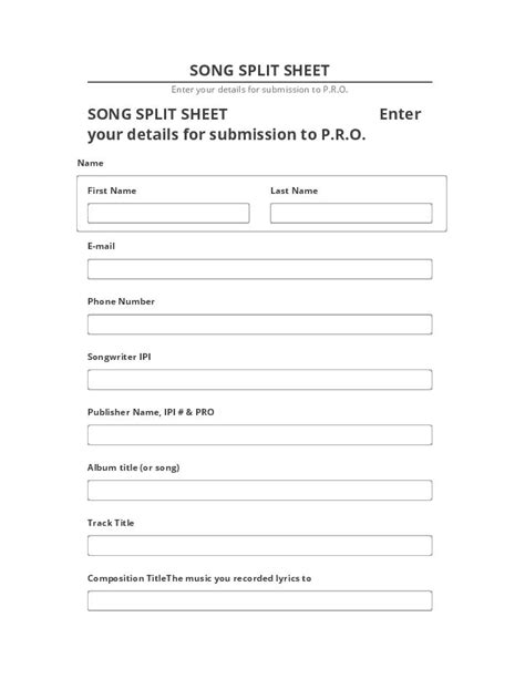 COURSE PREVIEW: How To Fill Out A Split Sheet - YouTube