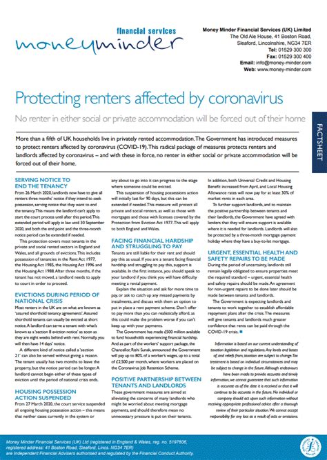 COVID-19: Private tenants FACTSHEET