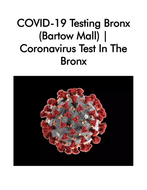 COVID-19 Testing Bronx (Bartow Mall) - Coronavirus Test In The Bronx