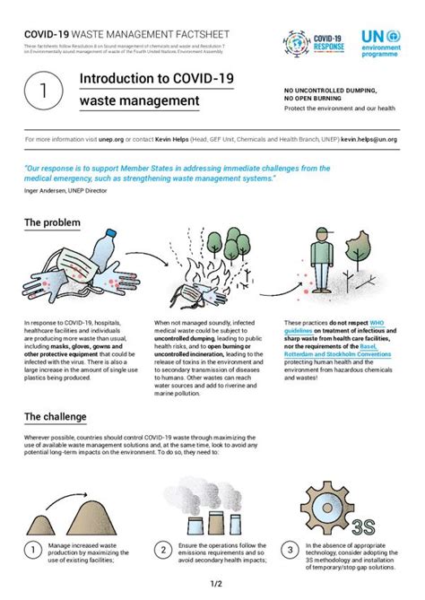 COVID-19 Waste management Factsheets - UNEP