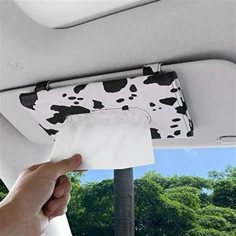 Cow Print Car Accessories for Women, Premium Tissues Box, Tissue Holder ... - raincitystudios.com