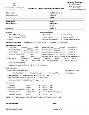 CPAP/BiPAP Device and Supplies Detailed Written Order - BayCare