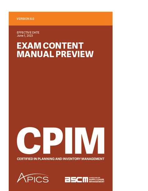 CPIM-8.0 Examsfragen