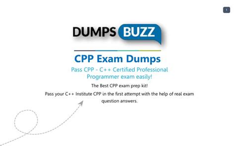 CPP-001 Valid Dumps Ppt