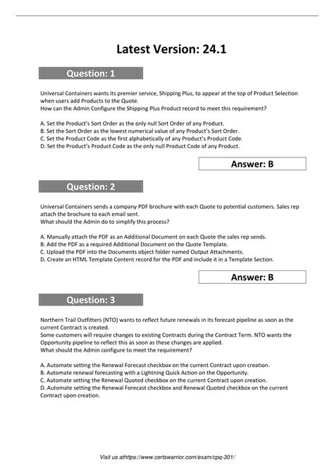 CPQ-301 Examsfragen