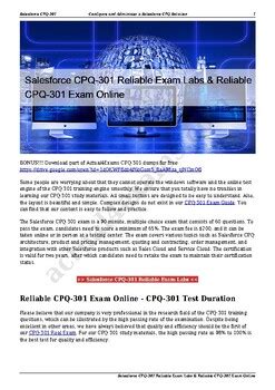 CPQ-301 Online Tests