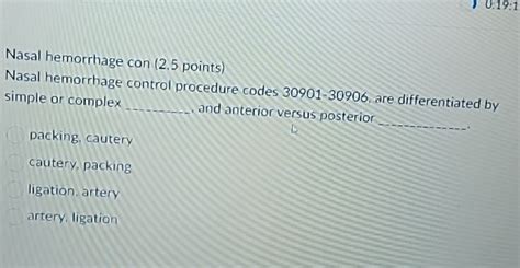 CPT ® 30906 in section: Control nasal hemorrhage, posterior, …