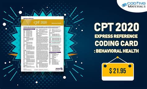 Read Online Cpt 2020 Express Reference Coding Card Behavioral Health By American Medical Association