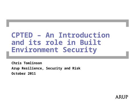 CPTED an introduction and conceptual framework
