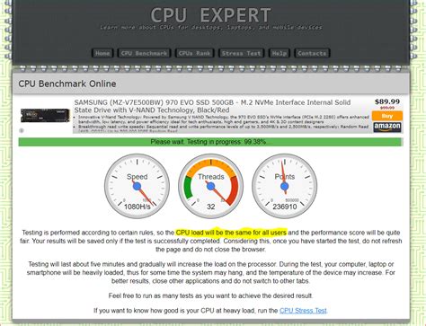 CPU Stress Test Online - cpux.net