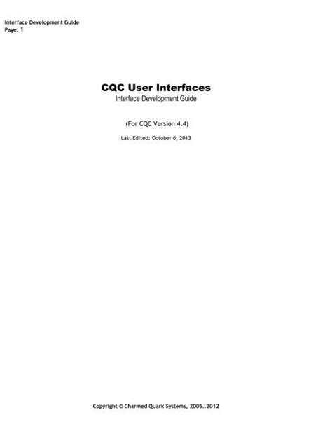 CQC Interface — cqc 3.1.0 documentation