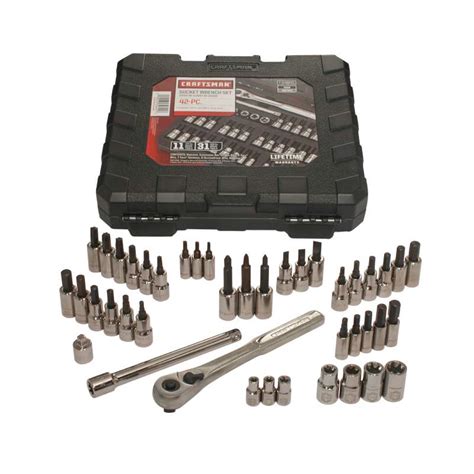 CRAFTSMAN 42-Piece 1/4-in; 3/8-in Drive Set Hex; …