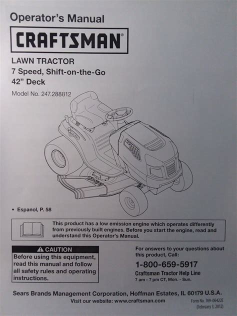 CRAFTSMAN LTS 1500 OWNER