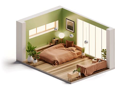 Create bedroom interior design with realistic 3d rendering and floor ... - muktibox.com