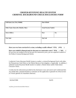 CRIMINAL BACKGROUND CHECK DISCLOSURE & AUTHORIZATION FORM TEXAS TECH