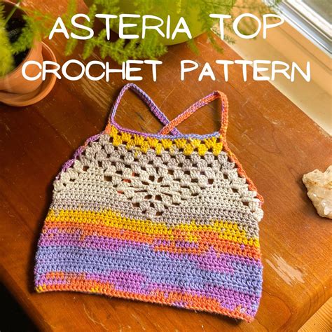 CROCHET PATTERN Asteria Top Crochet Pattern Crop Top Etsy UK