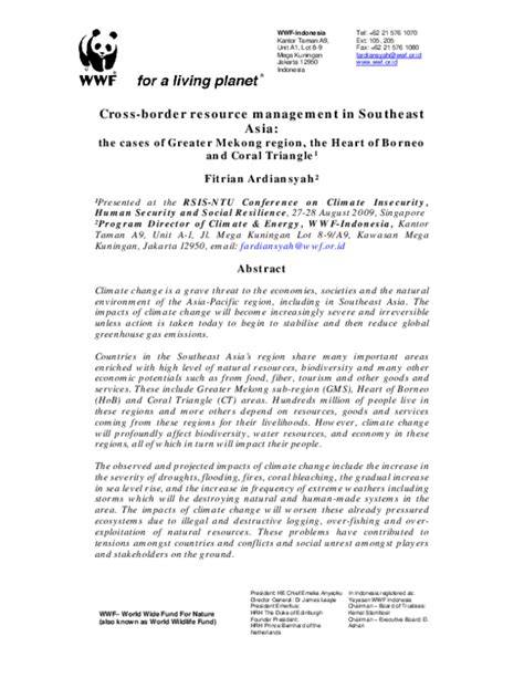 Cross-border resource management in Southeast Asia: the cases of ... - raincitystudios.com
