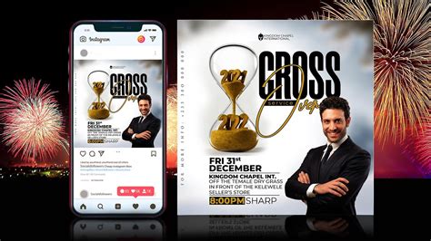 CROSSOVER CHURCH FLYER DESIGN PHOTOSHOP 2024