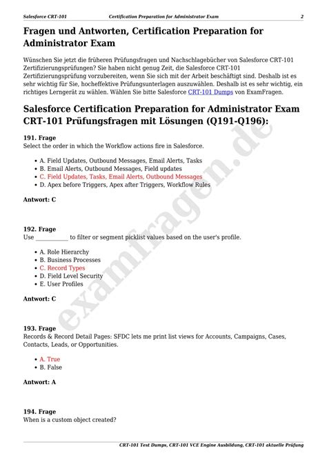 CRT-101 Exam Fragen