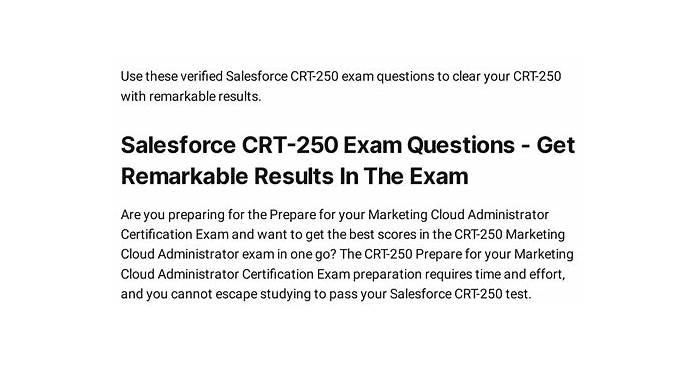 CRT-250 Free Practice Exams