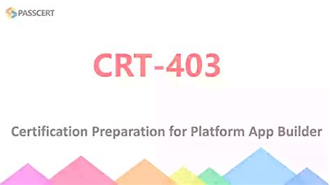 CRT-403 Zertifizierungsprüfung