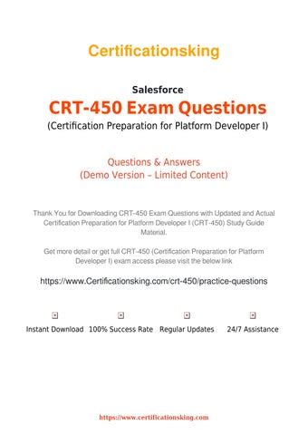 CRT-450 Zertifikatsfragen