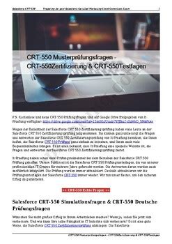 CRT-550 Probesfragen