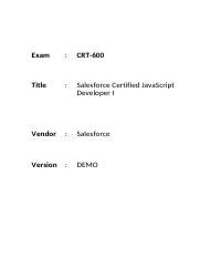CRT-600 PDF Demo