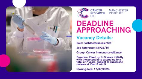 CRUK Manchester Institute on Twitter: "Deadline approaching!