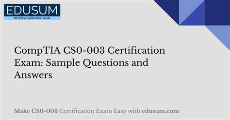 CS0-003 Zertifizierung