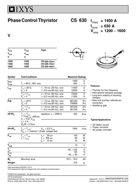 CS630 Datasheet PDF - Datasheet4U.com