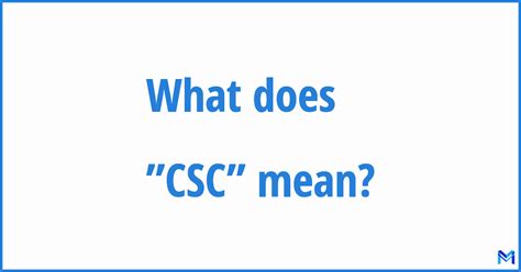 CSC Aircraft Abbreviation Meaning