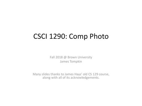 CSCI1290 Lab: RAW Images - Brown University