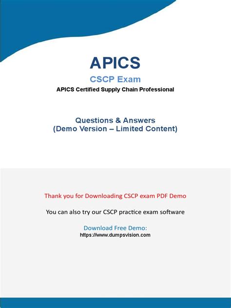 CSCP PDF Demo