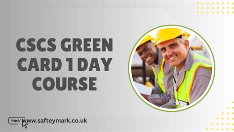 CSCS Green Card 1 Day Course £99+Vat Saturday …